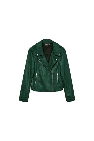 Vero Moda Jachetă de damă din imitație de piele 10300938 Verde