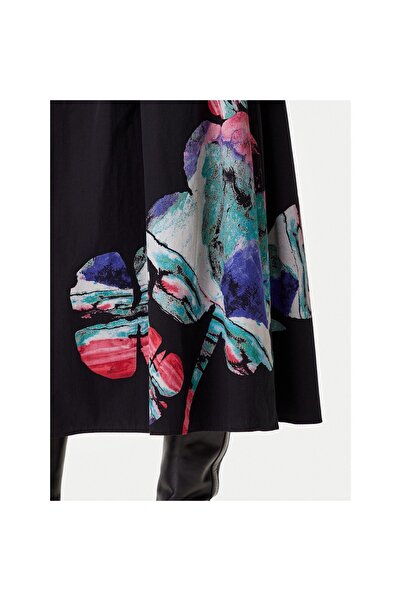 Desigual Fustă în linie A pentru femei 25WWFW05 Negru