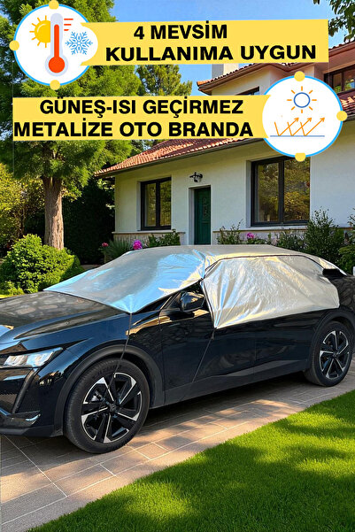 KAŞIKBEY Yarım Araba Brandası Isı Geçirmez Tüm Sedanlara Uygun Güneş Kar Koru...