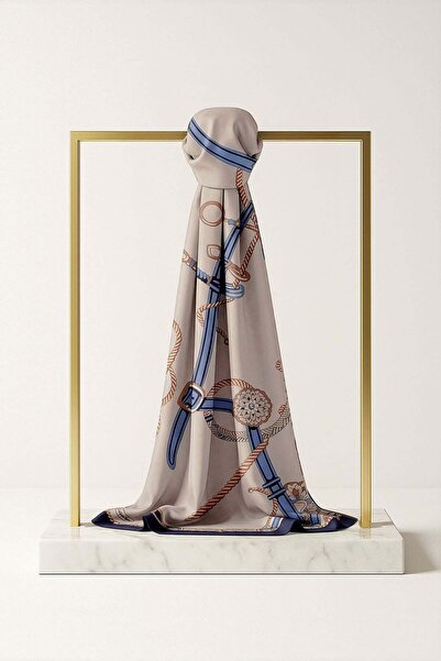 Çağrı İpek Patterned Cotton Silk Shawl Dg14065-9
