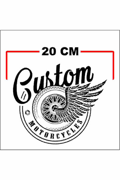 UV Baskılı Motorsiklet Sticker (20cm)