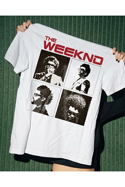 SVART WEAR The Weeknd Μπλουζάκι με στάμπα, μεγάλου μεγέθους, με λαιμόκοψη ποδ...