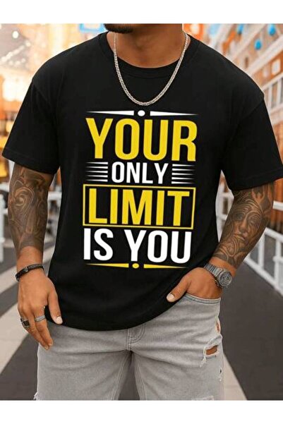 Astogria13 تي شيرت تحفيزي من Limitless You باللون الأسود، بألوان مريحة. هدية ...