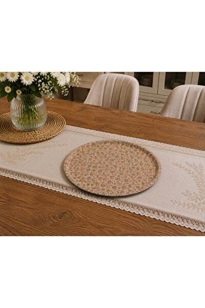 Zucci Home Round Decorative Tray with Leather Non-Slip Base |   Stylish Coffe...