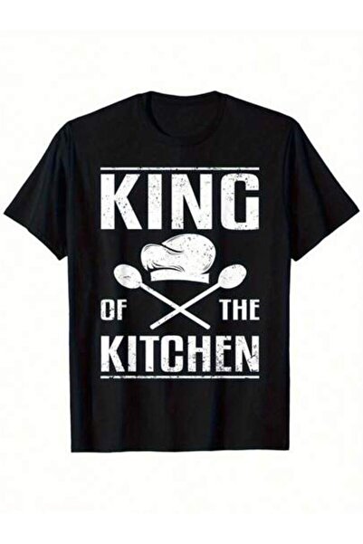 Astogria13 تي شيرت "King Of The Kitchen" للطبخ الممتع، تي شيرت للطهاة، قميص م...