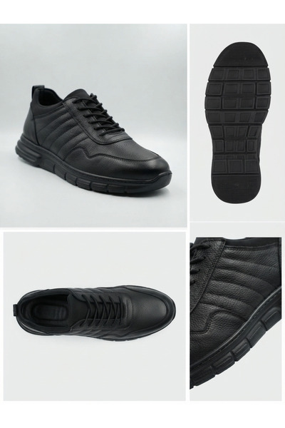 ERDOĞAN TULGAR Genuine Floater Leather Large Size Ankle Stretch Anti-Slip Sole Men's Shoes Te0129