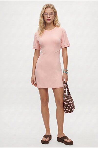 Ritnice Women's New Mira 100% Cotton Pink Combed Cotton Dress