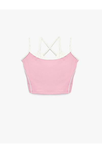 Koton Slim Fit İnce Askılı Crop Atlet