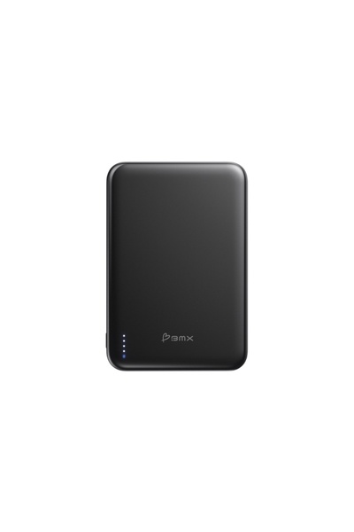 Bmx SolidSafe Air Titanium 5000mAh Qi2 Wireless Power Bank 20W USB-C Black