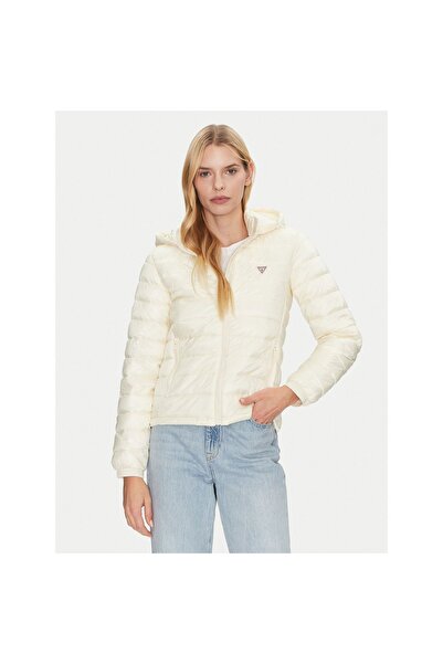 Guess Jeans Geacă de puf pentru femei W5RL99WHAB2 Crem