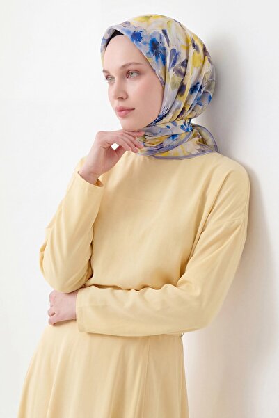 Silk Home Soft Scarf Watercolor Yellow 90X90