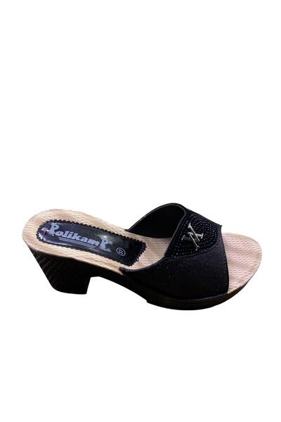 POLİKAMP Women's Thick Heeled Buckle Detailed Slippers