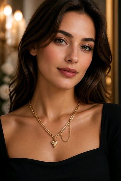 Monalisa Home Luxury Sra Heart Figured Adjustable Necklace