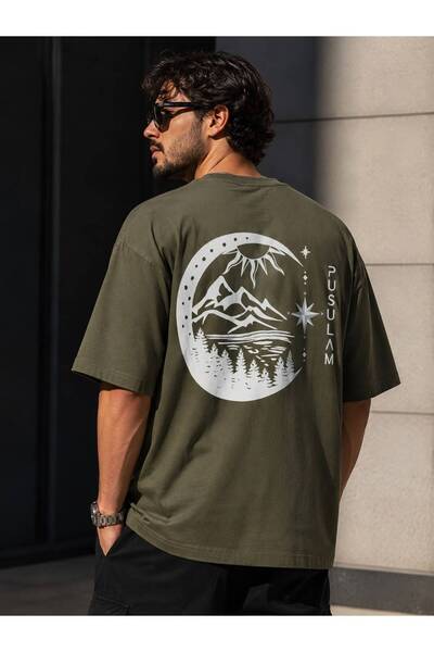 Oversize Erkek Tişört Arka Baskılı