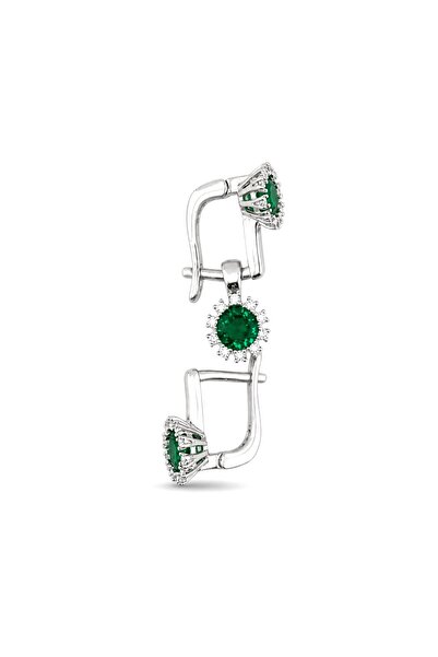 Flippy Set Bijuterii din Argint 925, Jolie Silver, Pandantiv si Cercei cu Inc...