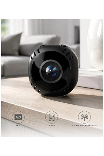 r-market Gece Görüşlü Mini Gizli Kamera Süper Hd Uzaktan İzlenebilir Ses Görüntü Kayıt Kamerası 6 saat şarj süresi