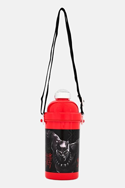 Marvel Kids Boy Black Panther Water Bottle 500 ml, Red