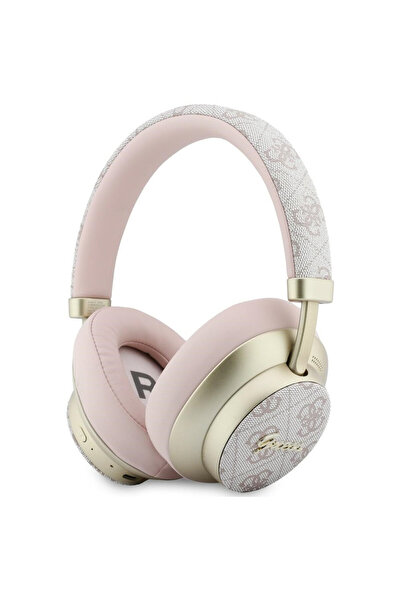 Guess 4G Gold Script Ακουστικά Over-Ear Bluetooth 5.4 ENC, Ροζ