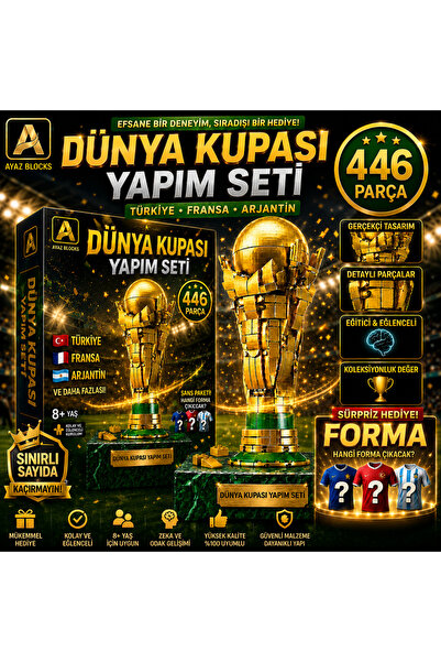 AYAZ JOYBOY Ayaz Joyboydan dan Dünya Kupası Futbol Seti 446 Parça Premium Yap...