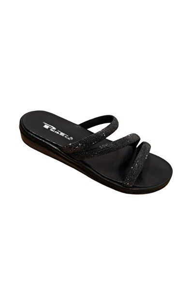 PUNTO 422248 Stoned Banded Flat Sole Slippers