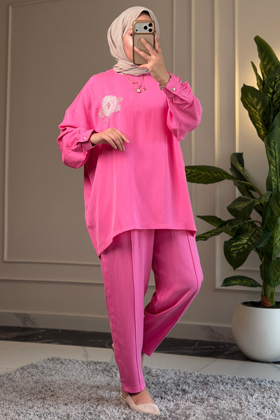Suede Style 9081 - Stylish Comfortable Modal Soft Fabric Casual Women's Set
