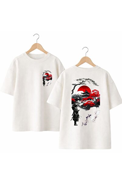playwear تي شيرت شاتو ريد تي شيرت مطبوع عليه شجرة حمراء من الخلف والصدر مصنوع...