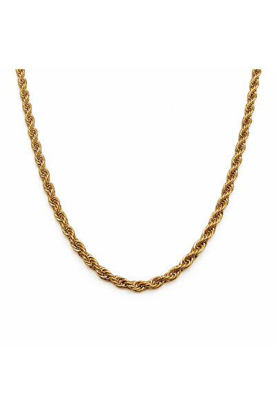 NIRE Ανδρική Αλυσίδα Λαιμού Rope σε Χρυσό Χρώμα CHAIN25