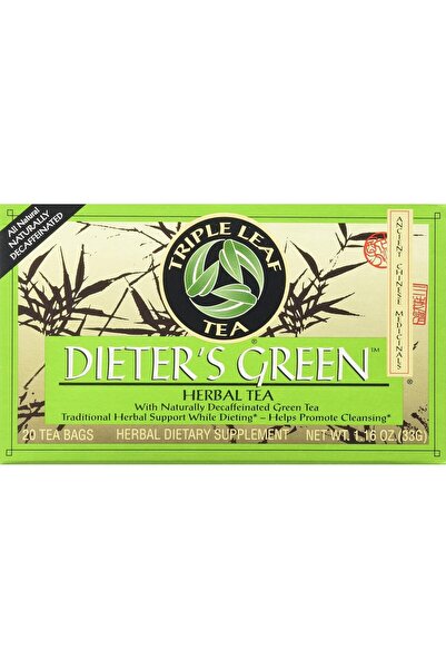 Sports Research Triple Leaf Teas - Dieter's Green Herbal Tea, 20 bag