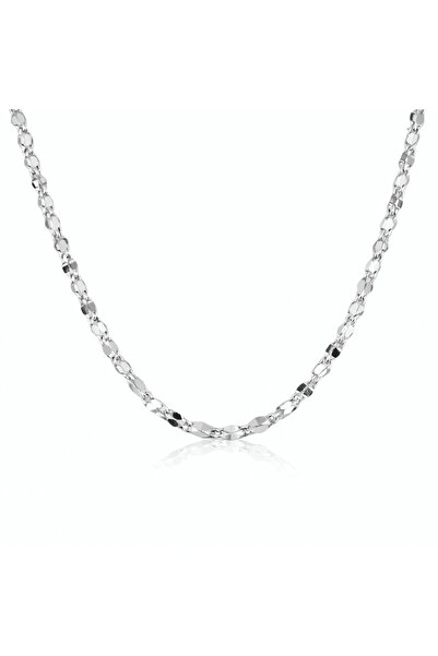 NIRE Λευκόχρυση Αλυσίδα 14 Καρατίων 45cm Λουστρέ 3,8gr WGCH0014