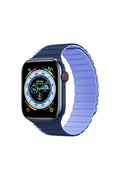 Dux Ducis Magnetic Silicone Watch Band for Apple Watch 38/40/41mm - Blue