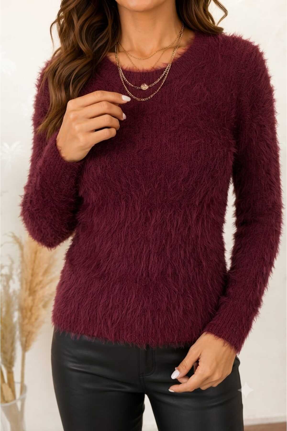 ASEZ BUTİK ZERAFETİN ADRESİ Women's Polo Neck Soft Textured Knitwear Sweater ...