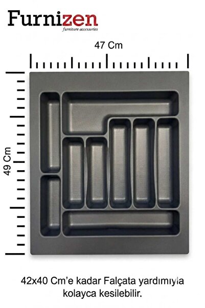 Furnizen 47x49 cm Çekmece İçi Kaşıklık Organizer ( 42*40 Cm'e Kadar Kesilebil...