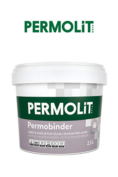 Permolit Permobinder Şeffaf Akrilik Emülsiyon Esaslı Konsantre Astar Boya | 1...