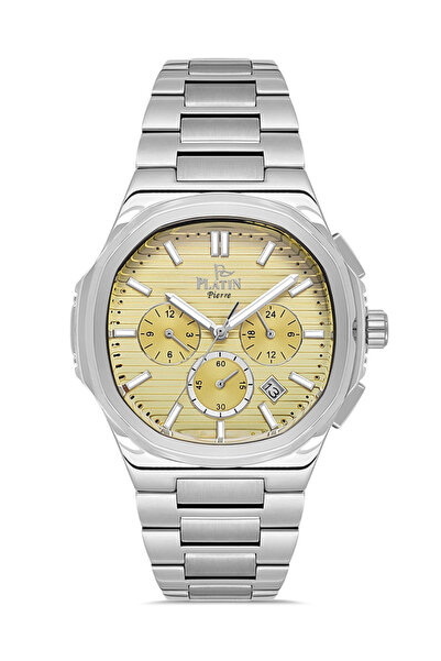 Platin Pierre Hds-1257Ga-A20 Steel Cord Functions Active Men's Wristwatch