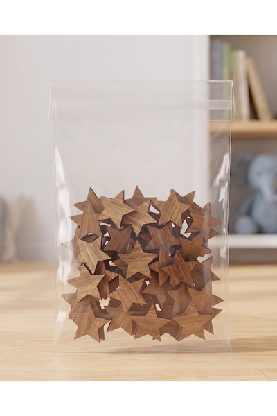 ih ihra Minik Yıldızlar Çocuk Odası Süsü: 3 cm Mdf Lazer Kesim Yıldız (200'lü...