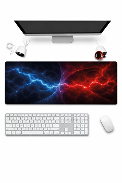 SonicTouch Mousepad pentru tastatură 32x70cm Battle of Elements, fără cusătur...