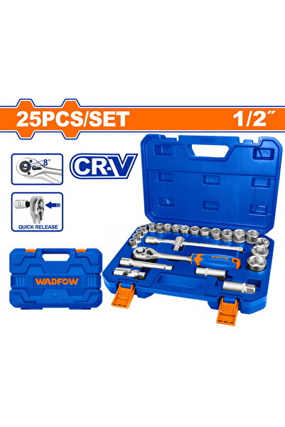 WADFOW Σετ Καρυδάκια 1/2 " 25 Τεμαχίων (WST2D25)