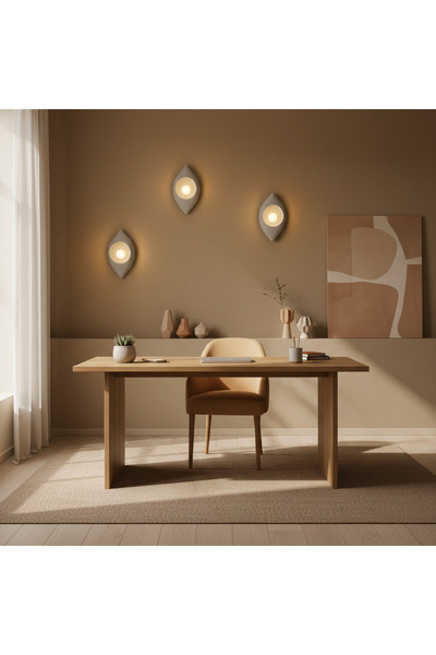iTin Aplică Decorativa LEFFER, 30x20 cm, 1x E27, Polistiren, Gri