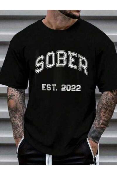 23ERVA 100% Cotton Funny SOBER Varsity Est. 2022 Sobriety Celebrate Recovery ...