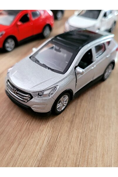 farddad Gümüş Hyundai Santa Fe Metal Oyuncak Araba, Çek Bırak Mekanizmalı, Aç...