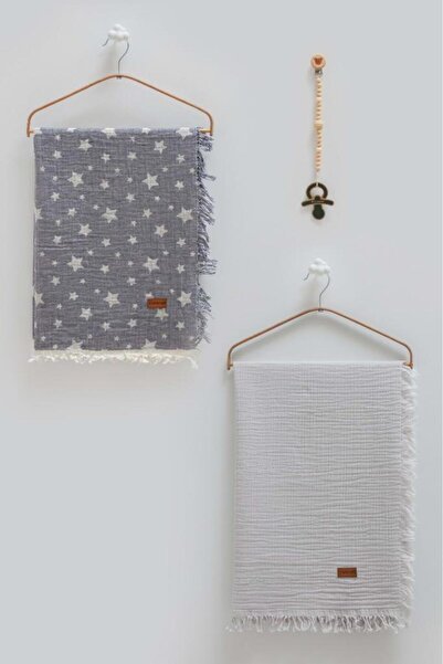 Caramell Basic Double Muslin Blanket Pacifier Strap Triple Boxed Set-100X120 ...