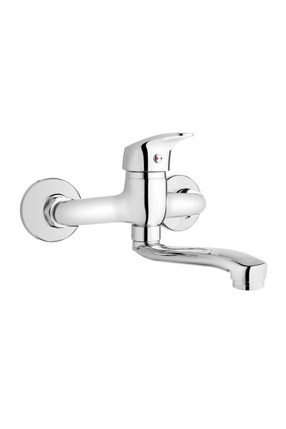 Invena Ava Nouă Baterie de lavoar monocomandă, Crom lucios, Pipă pivotantă