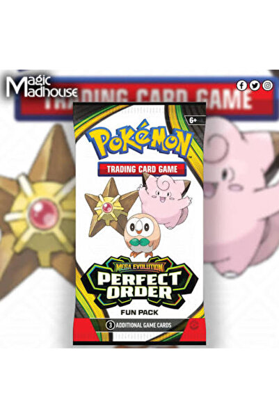 Pokemon TCG حزمة Fun Pack الأصلية المرخصة من Perfect Order، تحتوي على عبوة وا...