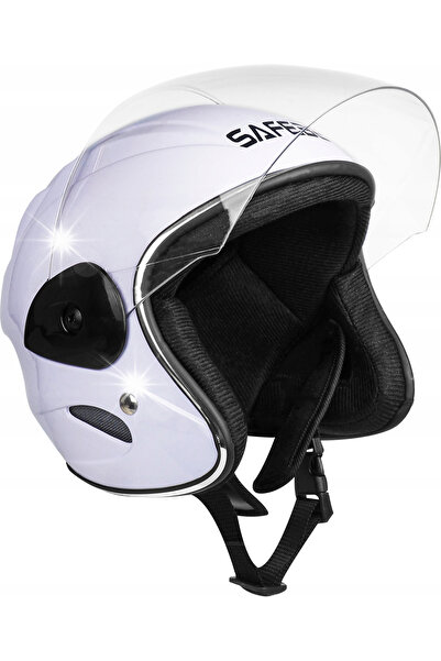 SAFEBET Cască de motocicletă pentru copii, scuter, quad, ATV, kart, role, măr...