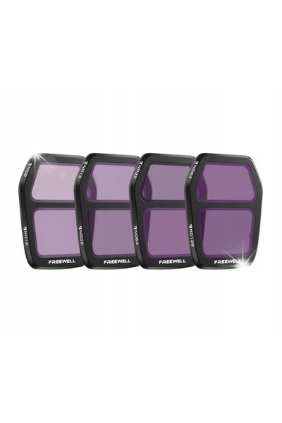 Freewell Set de filtre split Nd8 Nd16 Nd32 Nd64 pentru drona Dji Air 3S + Car...