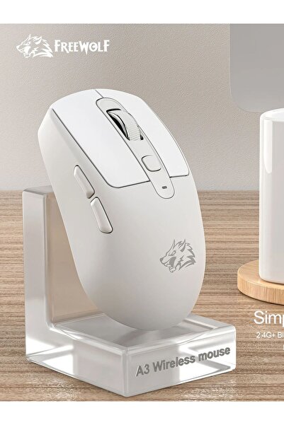 choice2 Business Grey FREEWOLF A3 Wireless Silent Mouse Bluetooth Dual Mode A...