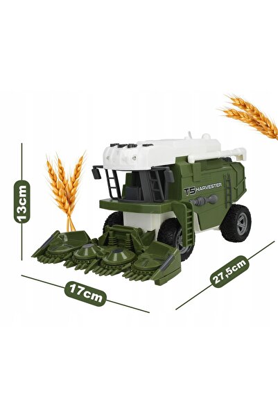 NO BRAND HEDER Jucărie pentru copii Tractor combină de recoltat porumb cu lum...