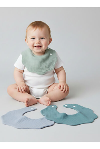Babyqlo Mesh Cloth Baby Feeding Bibs 3 Pack
