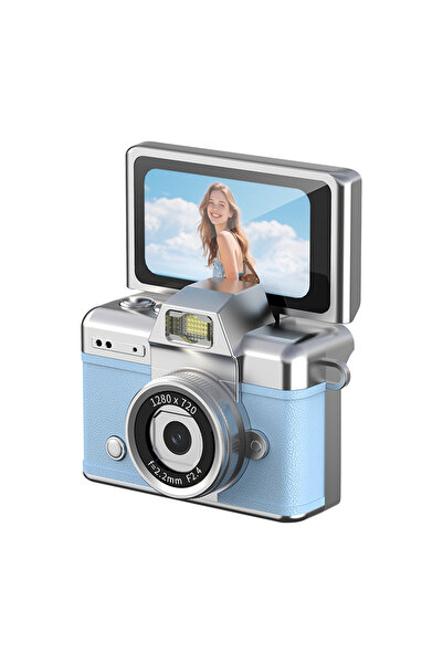 Choice7 NO Card Blue Ourlife LK027 Thumb Keychain Camera 1.47 Inch Flip Scree...