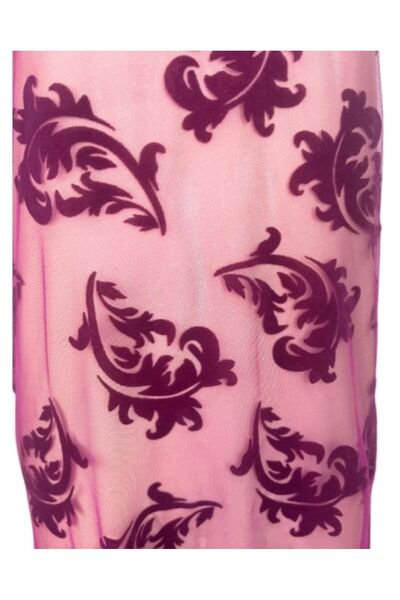 FASHION MIR Dantela cu frunze catifea_ciclame_material textil_lungime 2 metri...